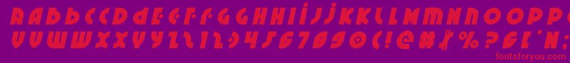 Neuralnomicontitleital-Schriftart – Rote Schriften auf violettem Hintergrund