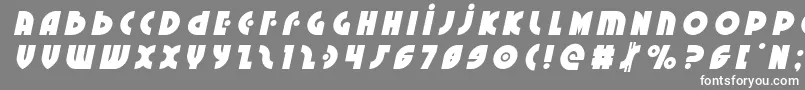 Neuralnomicontitleital-Schriftart – Weiße Schriften auf grauem Hintergrund