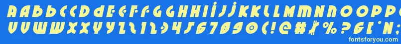 Neuralnomicontitleital Font – Yellow Fonts on Blue Background