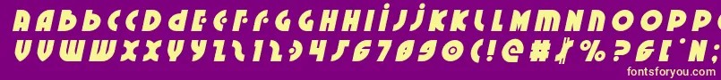 Neuralnomicontitleital Font – Yellow Fonts on Purple Background