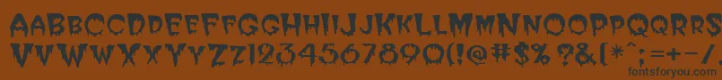 Horror Font – Black Fonts on Brown Background