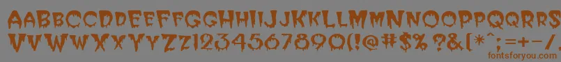 Horror Font – Brown Fonts on Gray Background