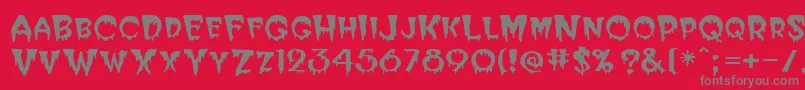 More about Horror Font Horror Font – Gray Fonts on Red Background