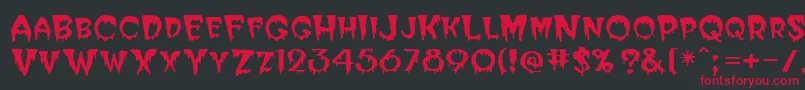 Horror Font – Red Fonts on Black Background