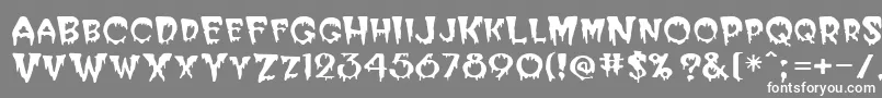 Horror Font – White Fonts on Gray Background