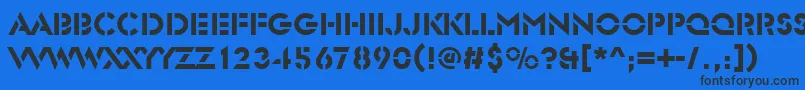 Glasersted Font – Black Fonts on Blue Background