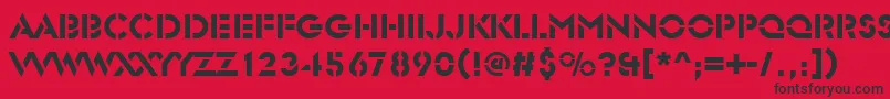 Glasersted Font – Black Fonts on Red Background