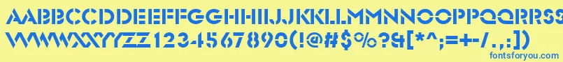 Glasersted Font – Blue Fonts on Yellow Background