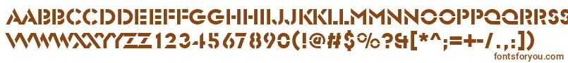 Glasersted-fontti – ruskeat fontit valkoisella taustalla