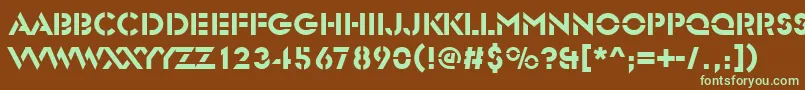 Шрифт Glasersted – зелёные шрифты на коричневом фоне