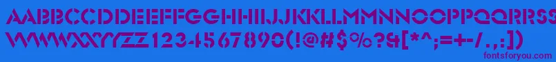 Glasersted Font – Purple Fonts on Blue Background