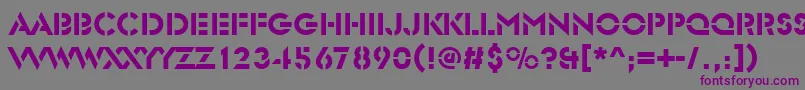 Шрифт Glasersted – фиолетовые шрифты на сером фоне