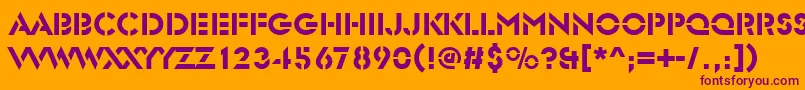 Glasersted-fontti – violetit fontit oranssilla taustalla