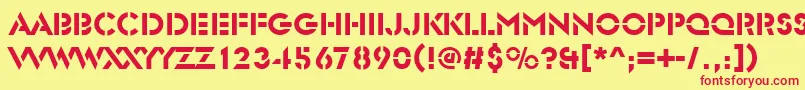 Glasersted Font – Red Fonts on Yellow Background