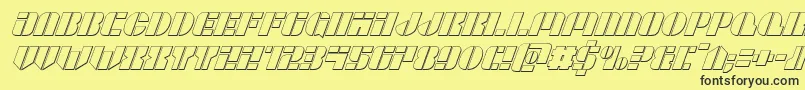 Leaguewars3Dital Font – Black Fonts on Yellow Background