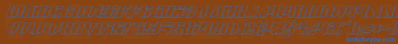 Leaguewars3Dital Font – Blue Fonts on Brown Background