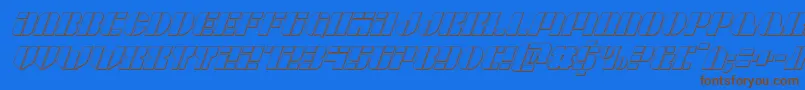 Leaguewars3Dital Font – Brown Fonts on Blue Background