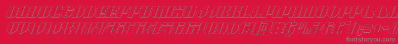 Leaguewars3Dital Font – Gray Fonts on Red Background