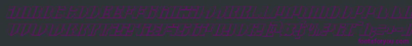 Leaguewars3Dital-Schriftart – Violette Schriften auf schwarzem Hintergrund