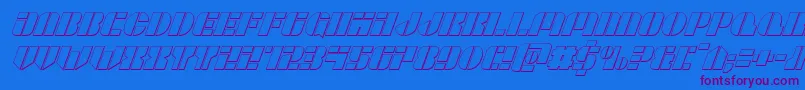 Leaguewars3Dital Font – Purple Fonts on Blue Background