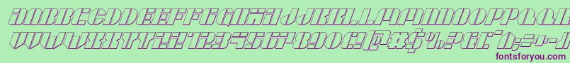 Leaguewars3Dital Font – Purple Fonts on Green Background