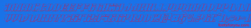 Leaguewars3Dital Font – Red Fonts on Blue Background