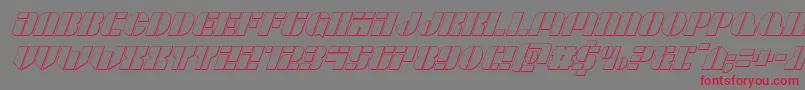 Шрифт Leaguewars3Dital – красные шрифты на сером фоне