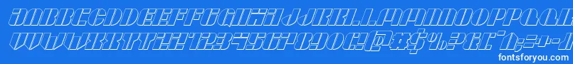 フォントLeaguewars3Dital – 青い背景に白い文字
