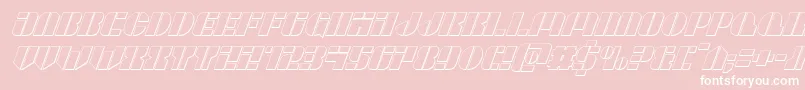 Fonte Leaguewars3Dital – fontes brancas em um fundo rosa