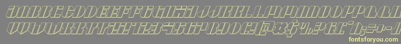 Leaguewars3Dital-Schriftart – Gelbe Schriften auf grauem Hintergrund