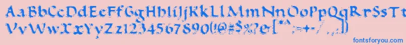 VtcAntiquefizzReguar Font – Blue Fonts on Pink Background