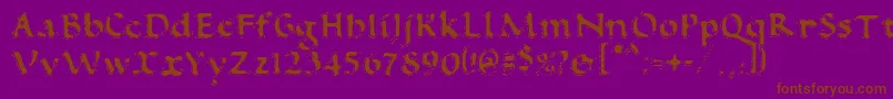 VtcAntiquefizzReguar Font – Brown Fonts on Purple Background