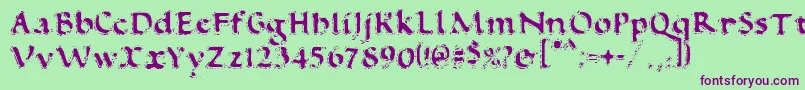 VtcAntiquefizzReguar-Schriftart – Violette Schriften auf grünem Hintergrund