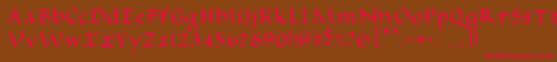 VtcAntiquefizzReguar Font – Red Fonts on Brown Background