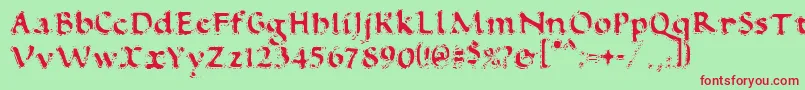 VtcAntiquefizzReguar Font – Red Fonts on Green Background