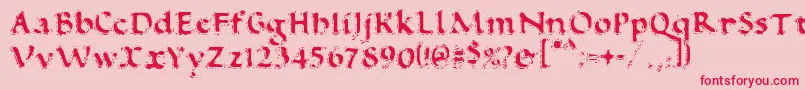 VtcAntiquefizzReguar-Schriftart – Rote Schriften auf rosa Hintergrund