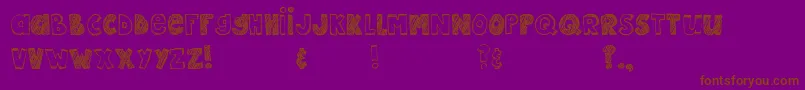 MtfEpic-Schriftart – Braune Schriften auf violettem Hintergrund