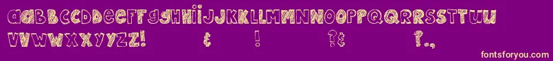 MtfEpic Font – Yellow Fonts on Purple Background