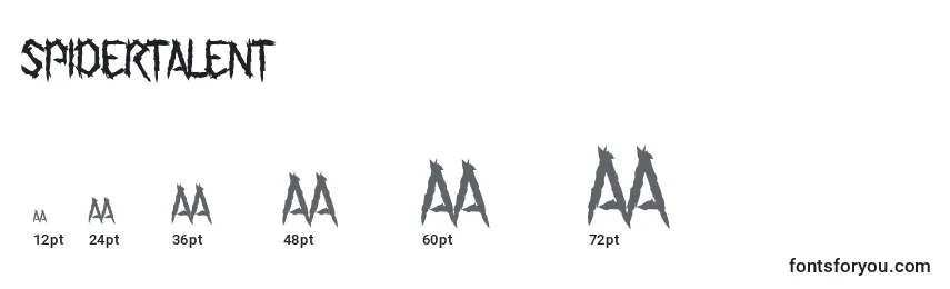 SpiderTalent Font Sizes