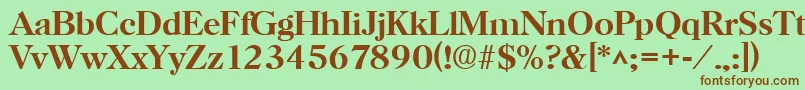 HorshamBold Font – Brown Fonts on Green Background