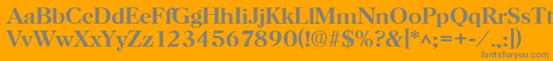 フォントHorshamBold – オレンジの背景に灰色の文字