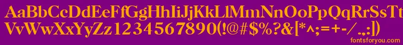 HorshamBold Font – Orange Fonts on Purple Background