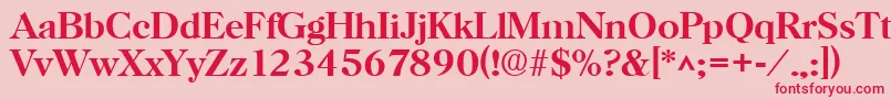 HorshamBold Font – Red Fonts on Pink Background