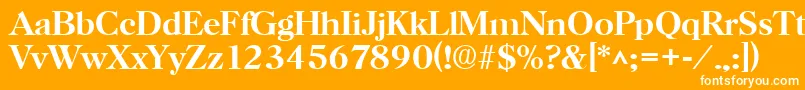 フォントHorshamBold – オレンジの背景に白い文字