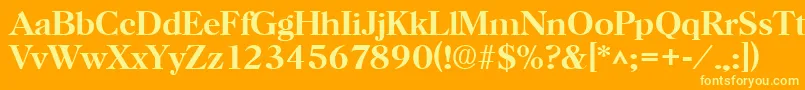 HorshamBold Font – Yellow Fonts on Orange Background