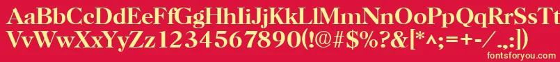 HorshamBold Font – Yellow Fonts on Red Background