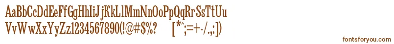Bruskovaya65n-fontti – ruskeat fontit valkoisella taustalla