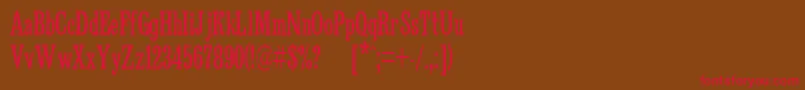 Bruskovaya65n Font – Red Fonts on Brown Background