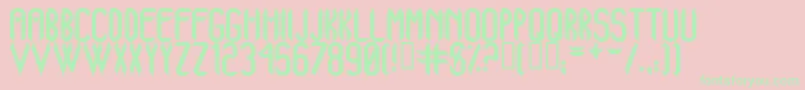 Xanadu Font – Green Fonts on Pink Background