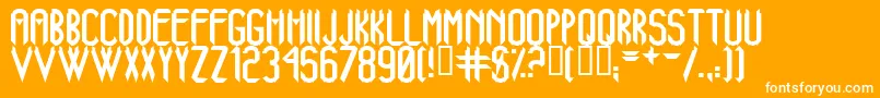 Xanadu Font – White Fonts on Orange Background